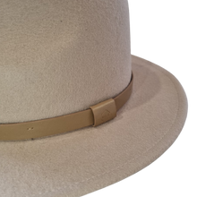 Load image into Gallery viewer, A brown timeless Fedora, with a sewn brim and made from 100% Australian wool