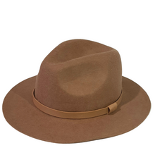 Load image into Gallery viewer, Matching brown unisex oval shaped Australian wool hat classic style and look.