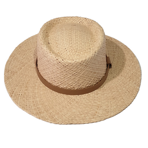 Raffia straw oval shaped, wide brim Australian wool hat, perfect for summer, classic style and look.
