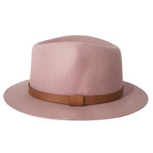 Load image into Gallery viewer, Pink womens oval shaped Australian wool hat that suits any occasion, classic style and look.