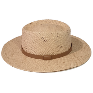 Raffia straw oval shaped, wide brim Australian wool hat, perfect for summer, classic style and look.