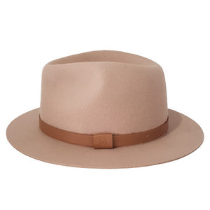 brown unisex oval shaped Australian wool hat that suits any occasion, classic style and look.