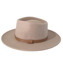Load image into Gallery viewer, A light colour wide sewn brim and made from 100% Australian wool this is a cowboy style hat